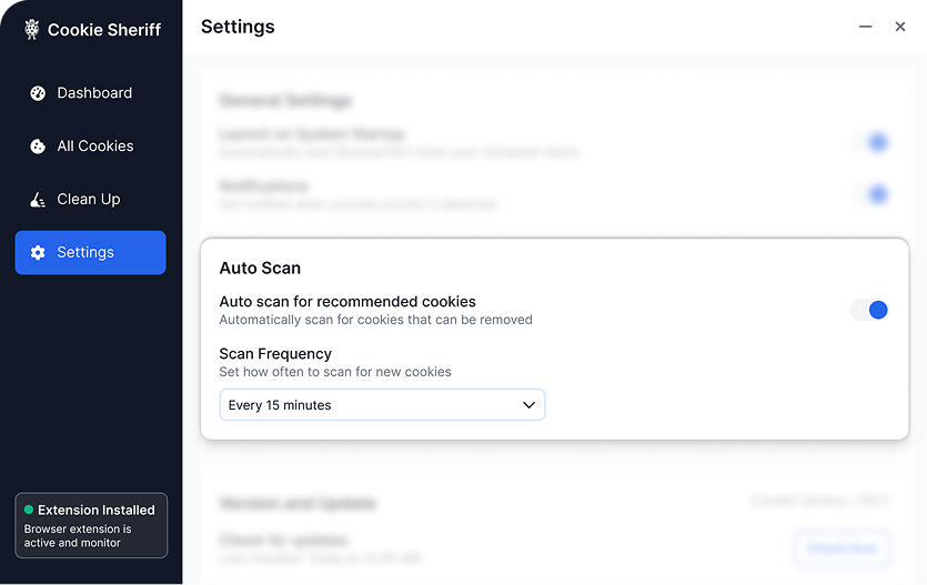 Auto Scan Settings